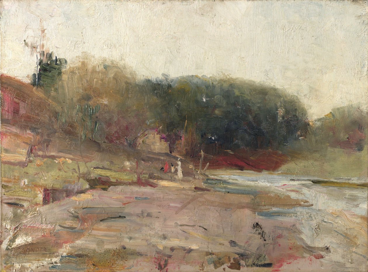 Vid floden Yarra, nära Heidelberg, Victoria av Charles Edward Conder