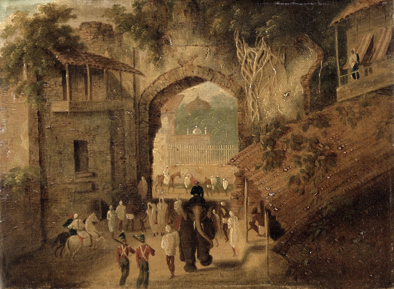 Östra porten, Patna, 1825 av Charles d Oyly