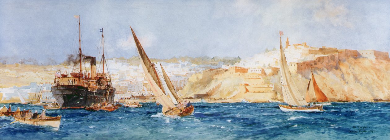 Tanger, 1911 (wc och gouache på papper) av Charles Edward Dixon