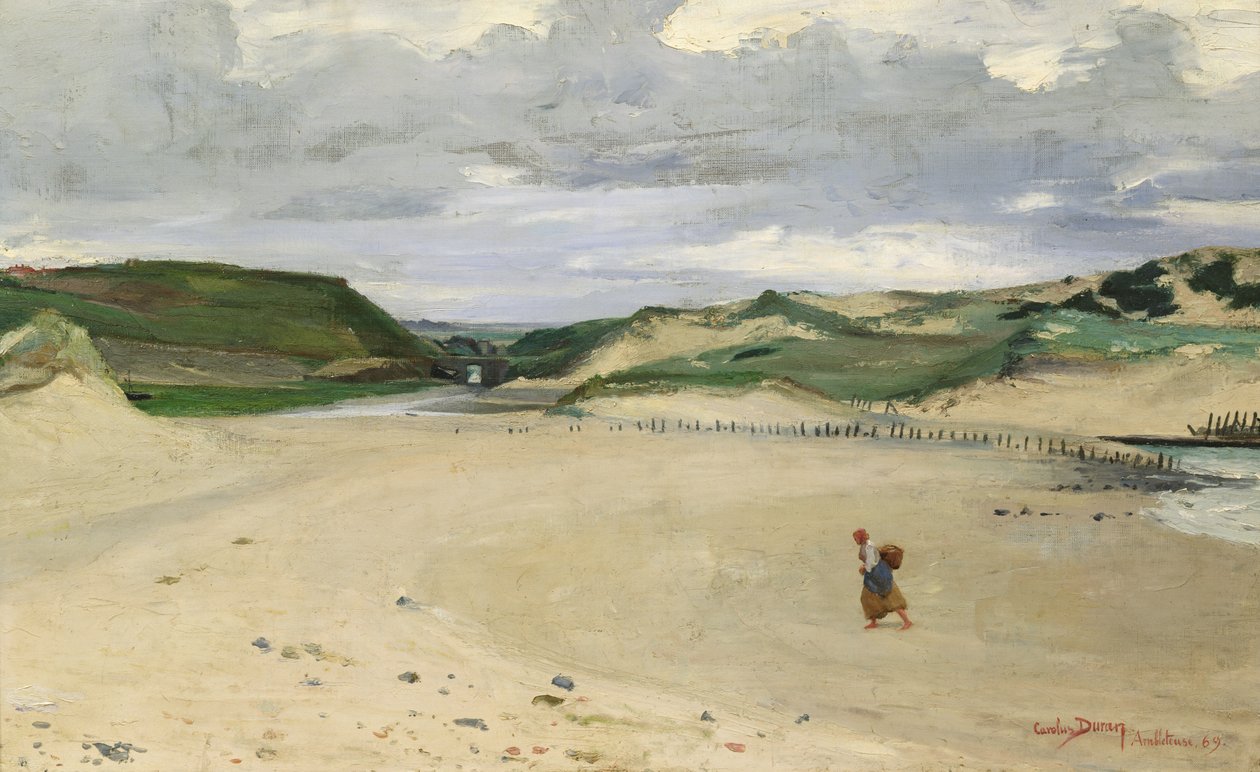 Stranden vid Ambleteuse, 1869 av Charles Emile Auguste Carolus Duran