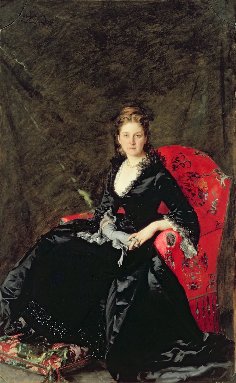 Porträtt av Mme N.M. Polovtsova, 1876 av Charles Emile Auguste Carolus Duran