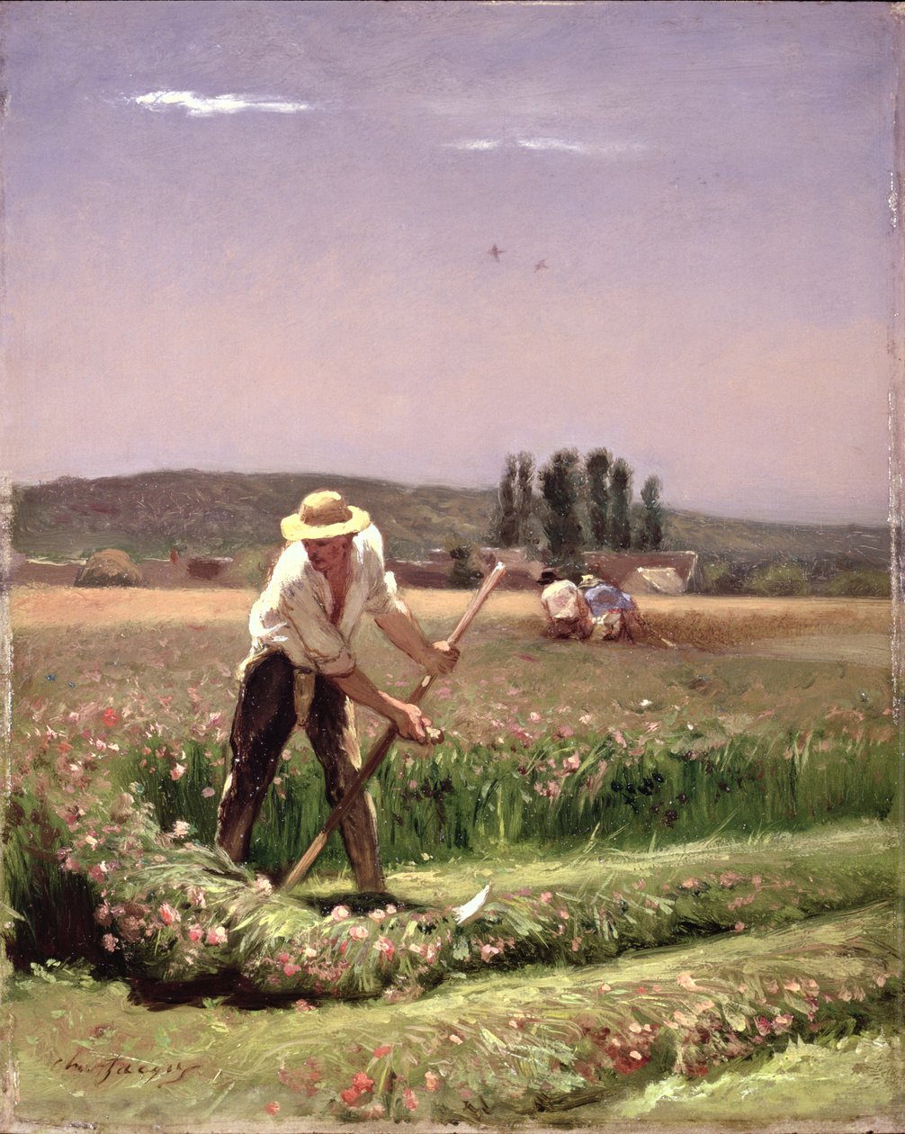 En bonde, som slår av Charles Emile Jacque