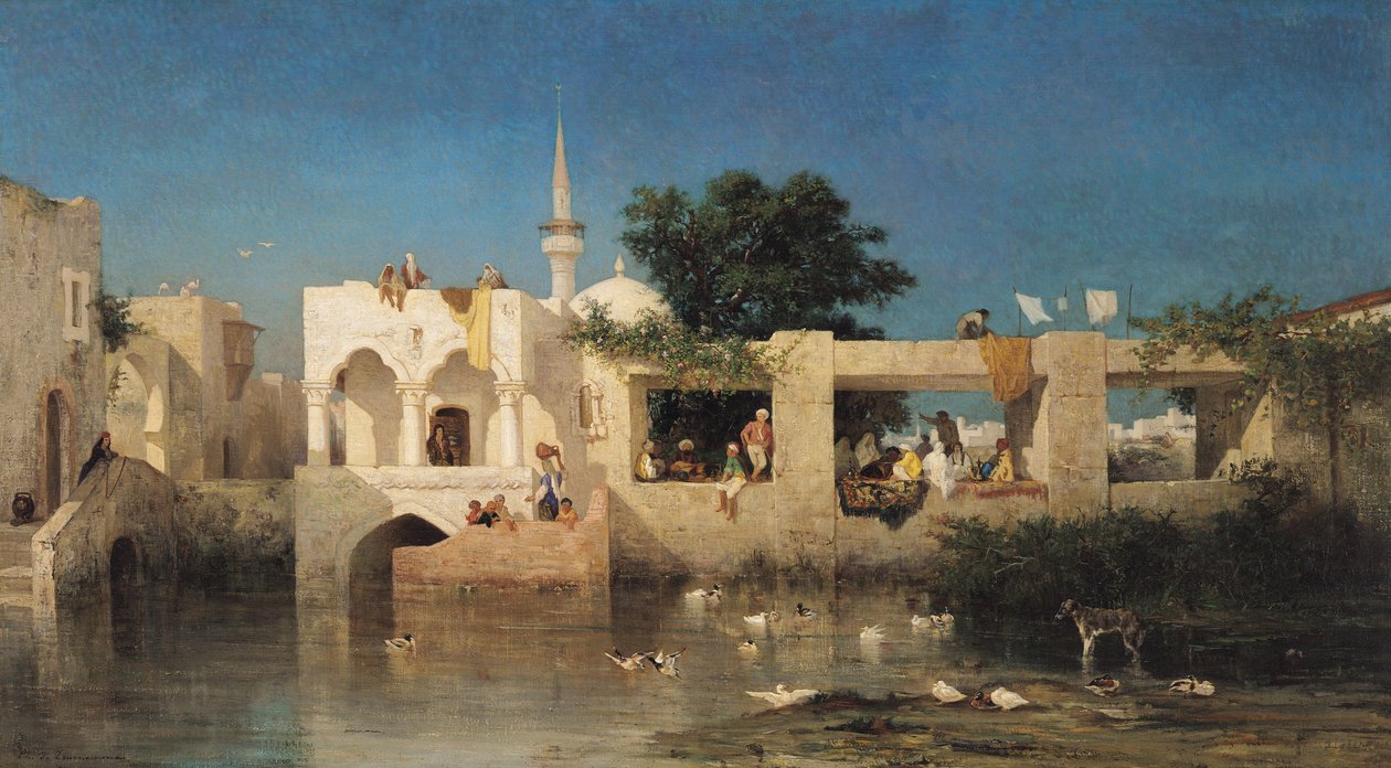 Café i Adalia, 1856 av Charles Émile de Tournemine