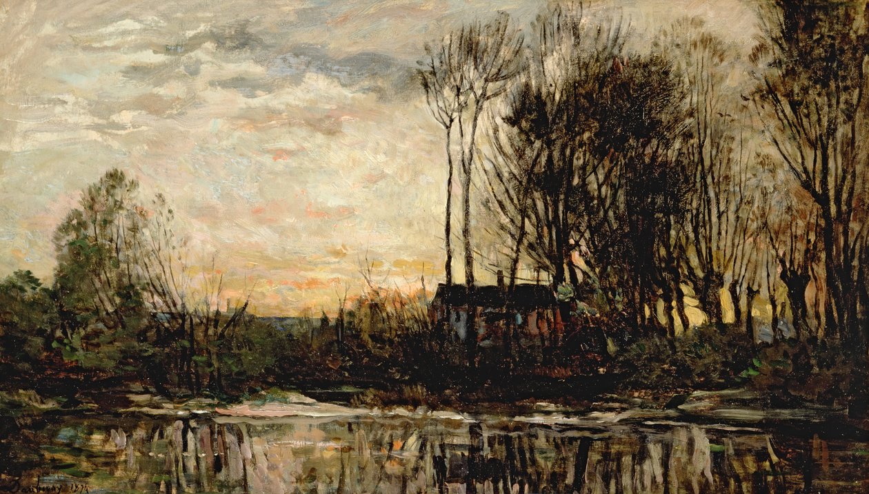 Kväll på Bas Meudon, 1874 av Charles Francois Daubigny