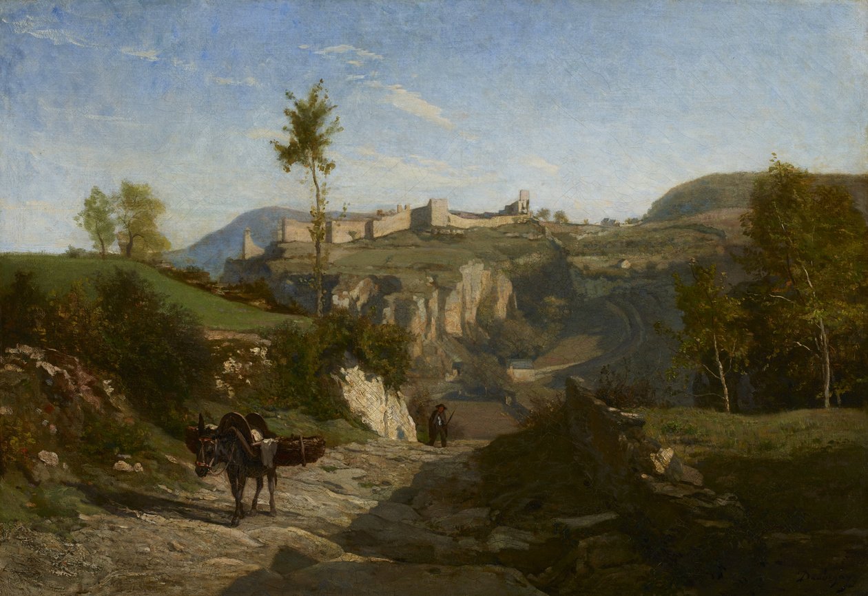 Landskap i närheten av Crémieu av Charles Francois Daubigny