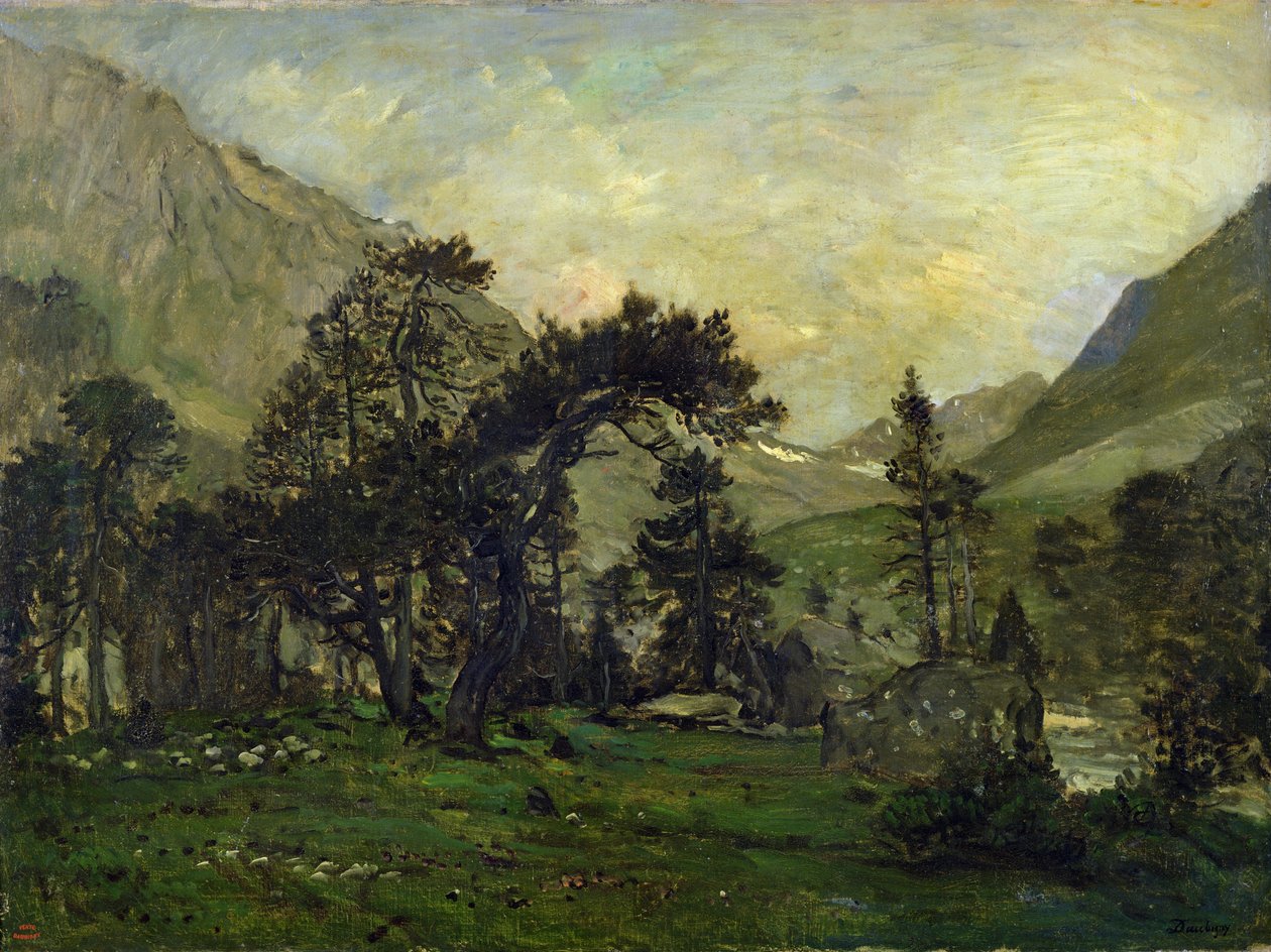 Mahouran vid Cauterets av Charles Francois Daubigny
