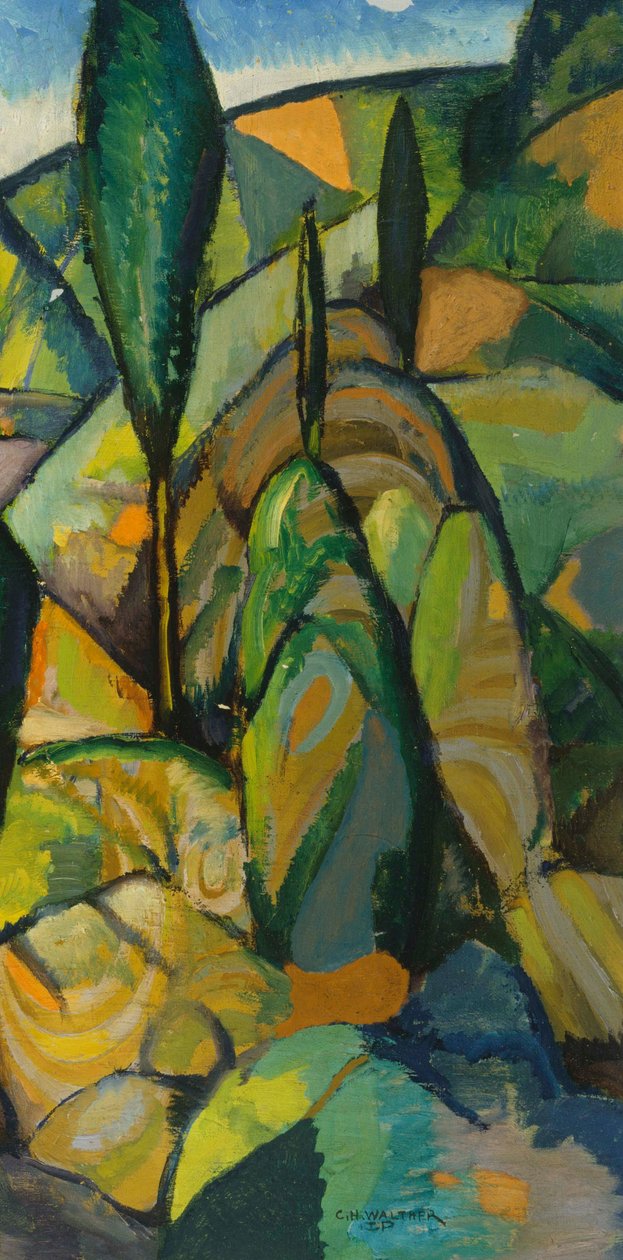 Abstrakt landskap av Charles H. Walther