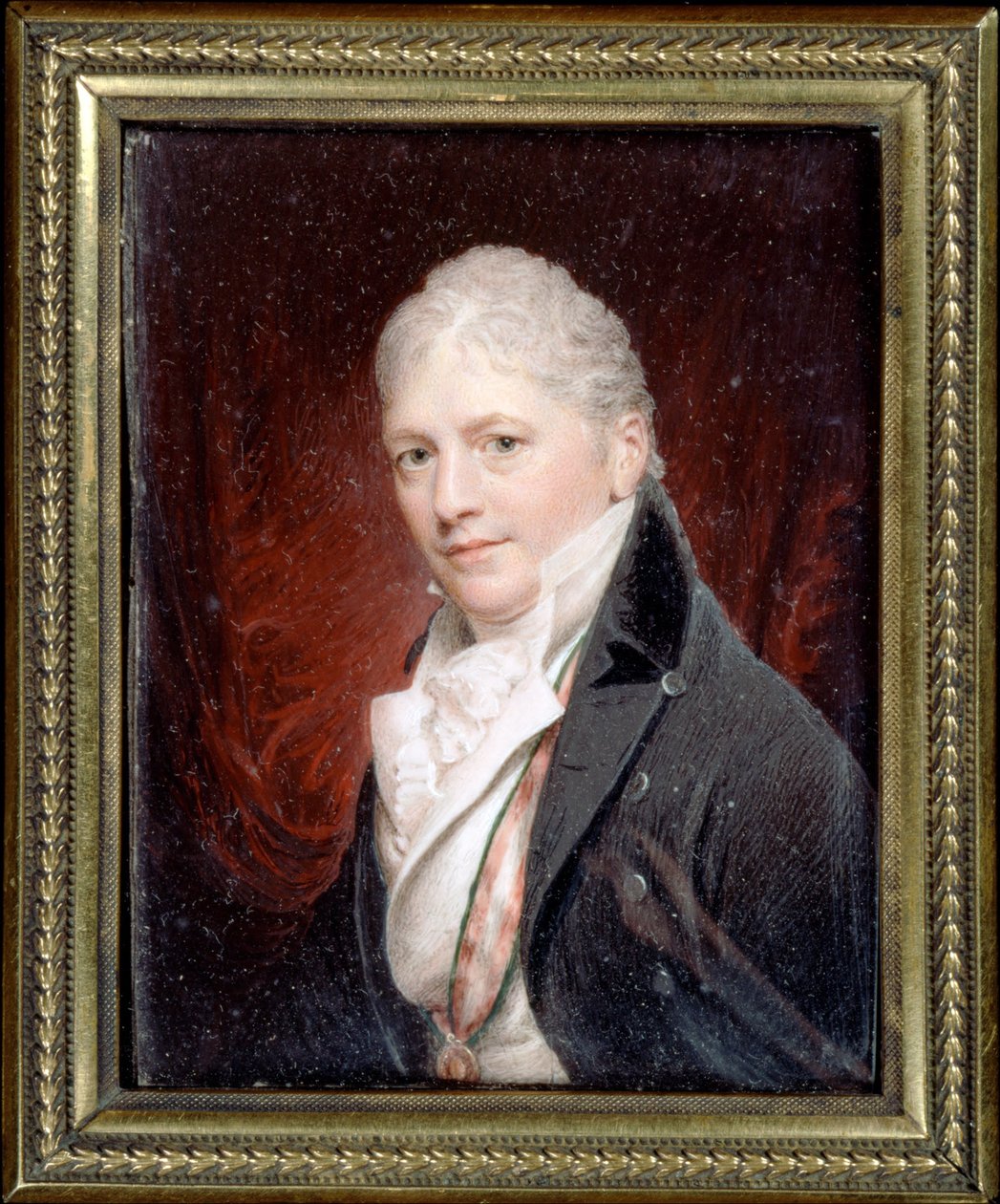 Miniatyrporträtt av Sir Peter Francis Bourgeois (efter Beechey) av Charles Hayter