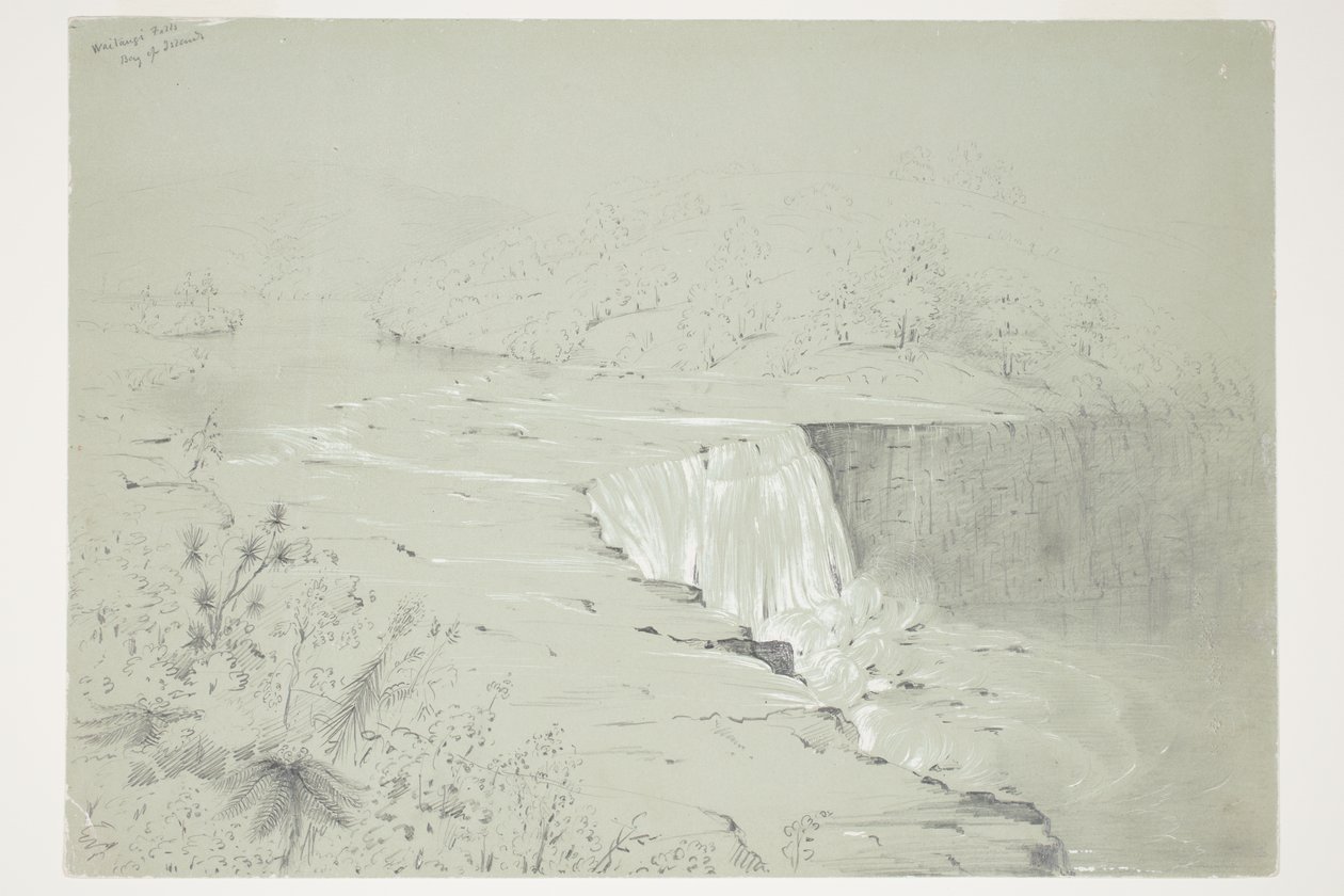 Waitangi Falls, Ölandsviken av Charles Heaphy