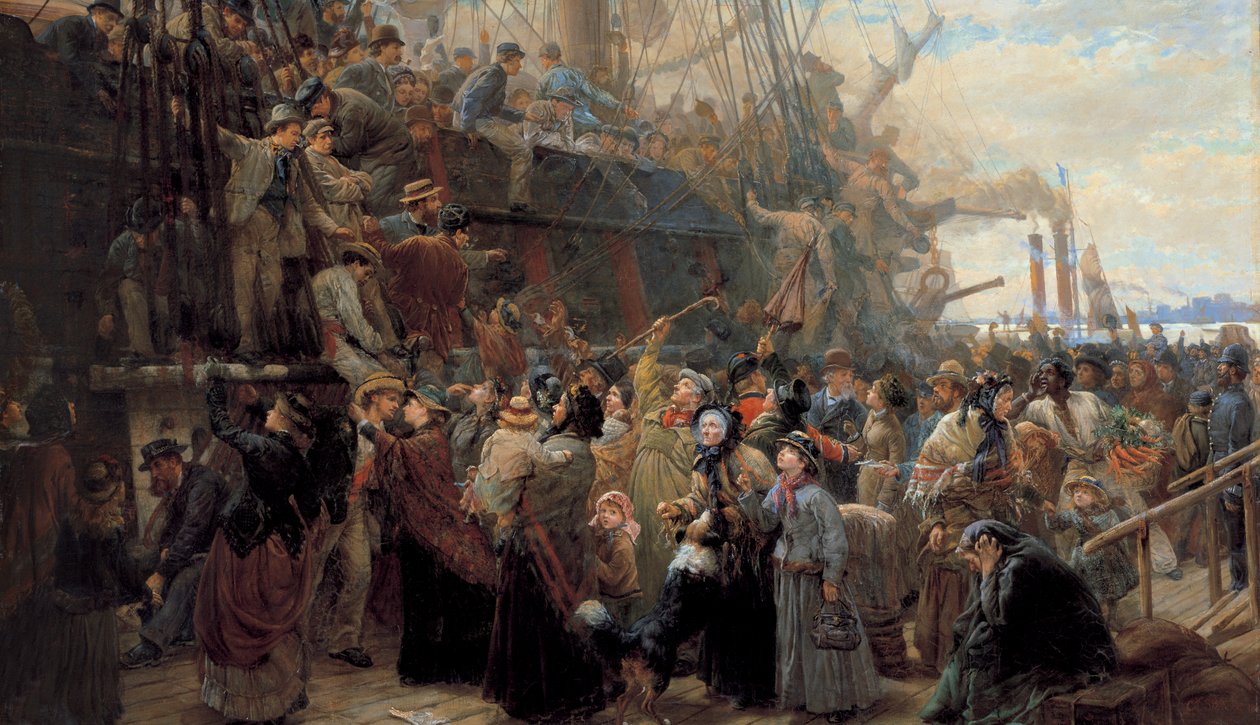 Emigrantskeppet, 1880-talet av Charles J. Staniland