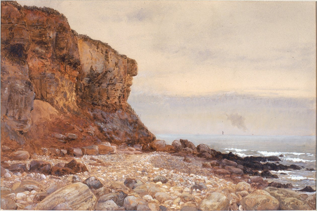 Nära Tynemouth Pier (kroppsfärg och wc på papper) av Charles James Spence