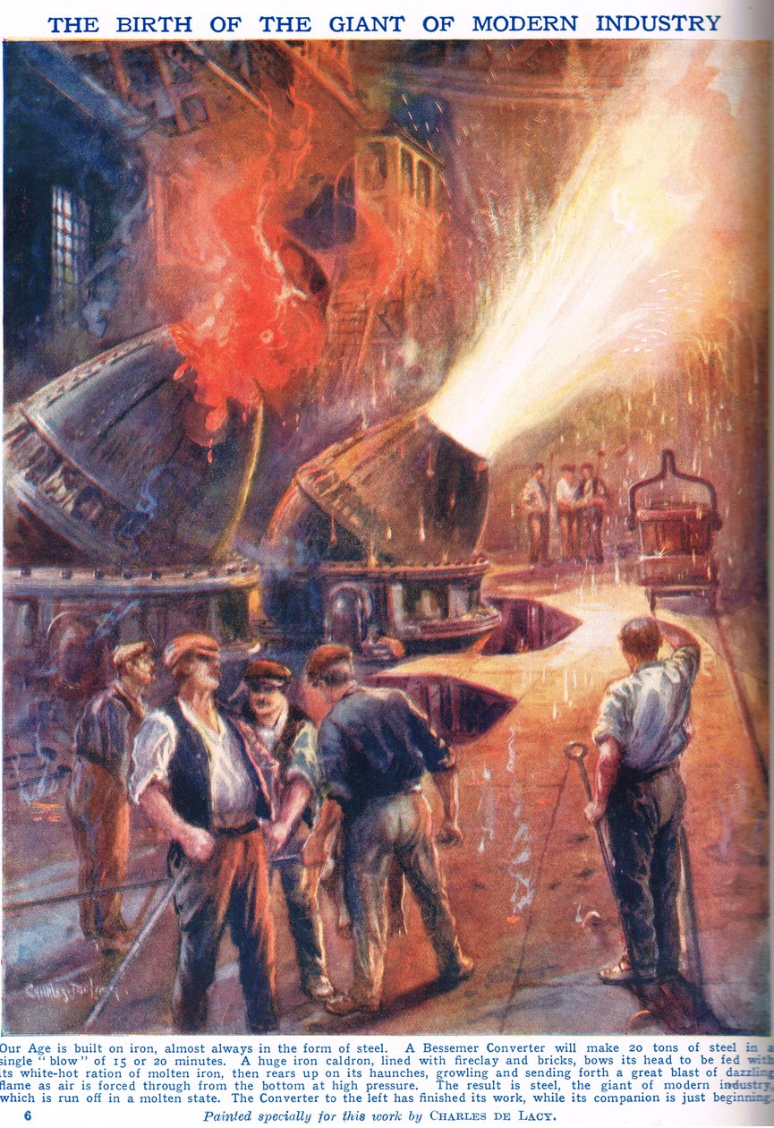 The Birth of the Giant of Modern Industry, illustration från 