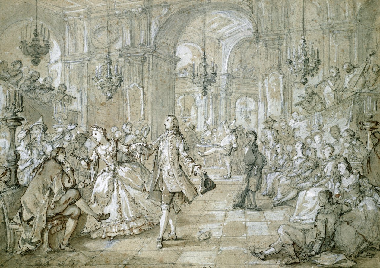 En maskeradbal av Charles Joseph Natoire