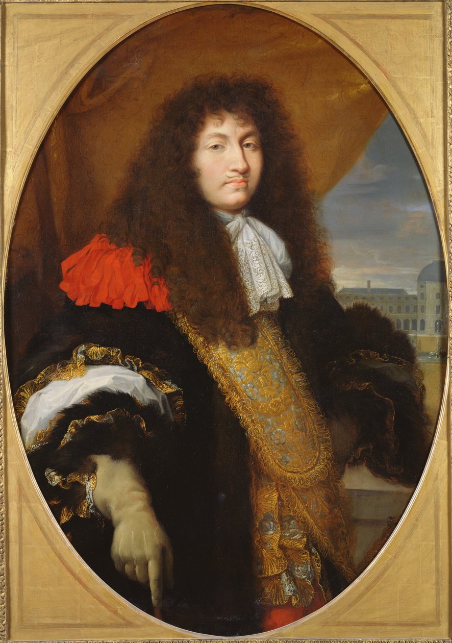 Porträtt av Ludvig XIV (1638-1715), kung av Frankrike och Navarra, framför Tuilerierna, ca. 1643, av Charles Le Brun