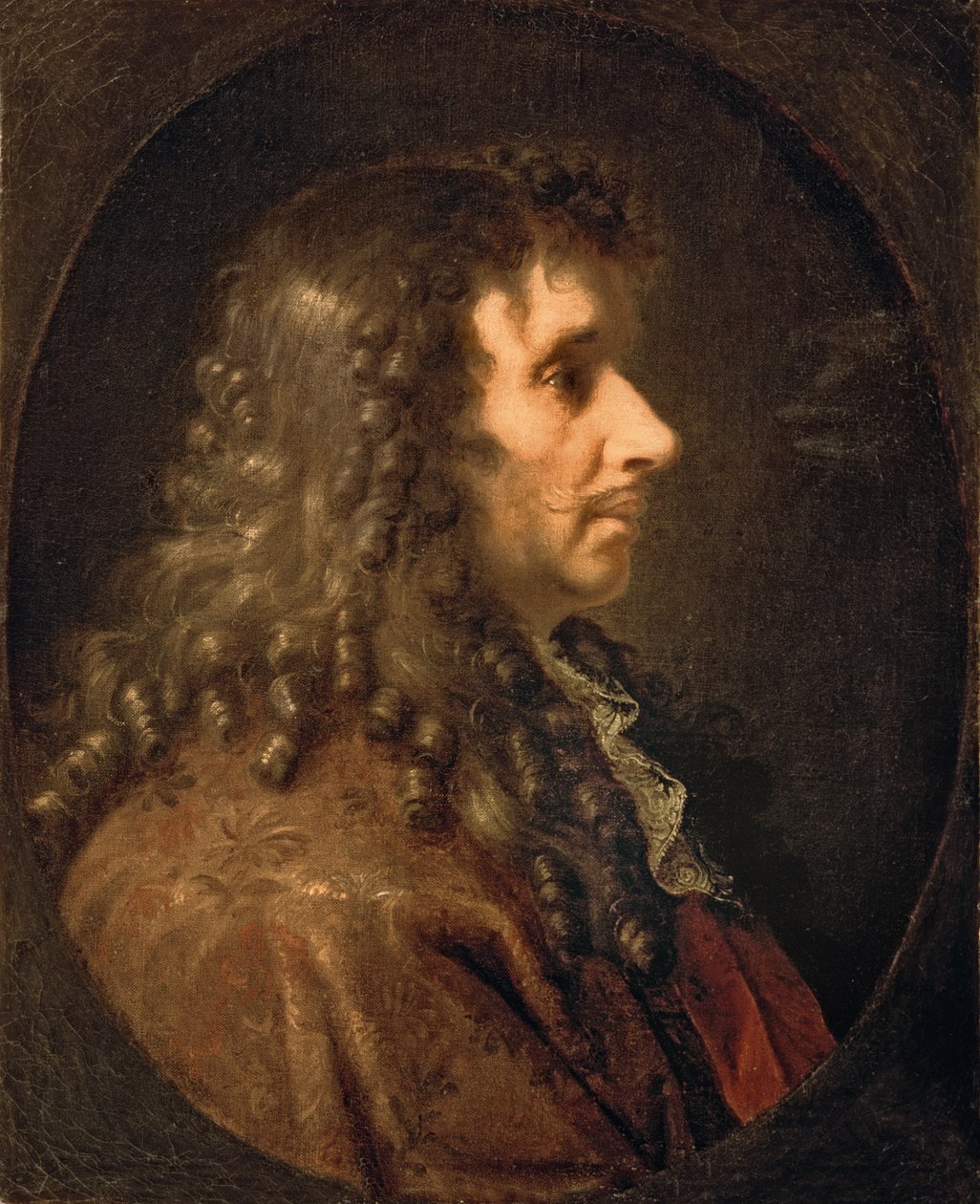 Porträtt av Moliere (1622-73) 1660 av Charles Le Brun