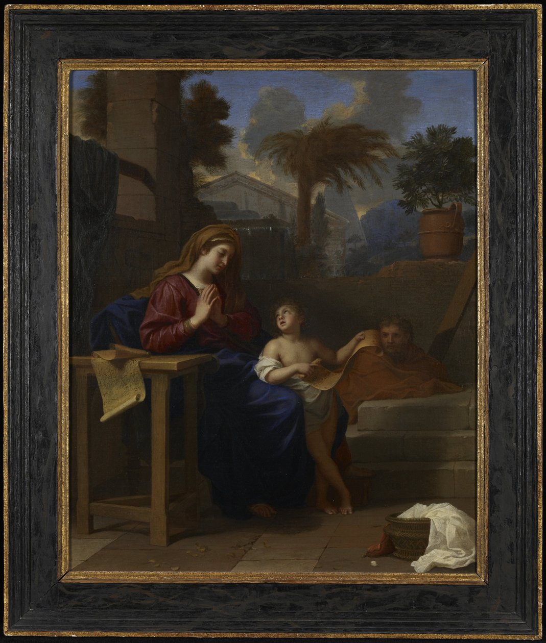 The Holy Family in Egypt av Charles LeBrun