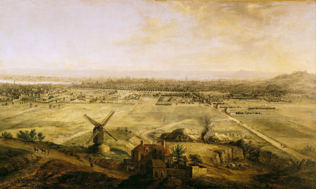 Utsikt över Paris från Belleville, 1738 av Charles Leopold Grevenbroeck