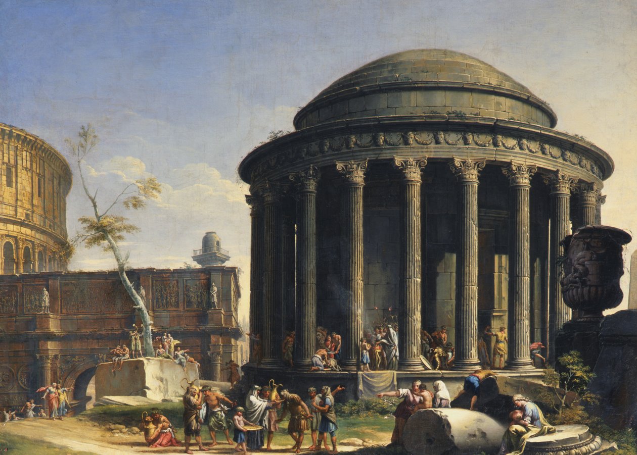 Vestas tempel av Charles Louis Clerisseau