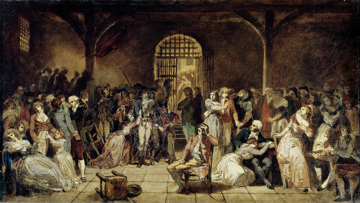 Uppropet för terrorns sista offer, 7-9 Thermidor, år 2 (25-27 juli 1794) ca 1850 (se 127502 und 3) av Charles Louis Lucien Muller