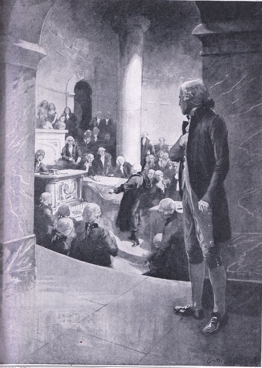 Jefferson lyssnar på "Treason Speech" av Charles Mills Sheldon