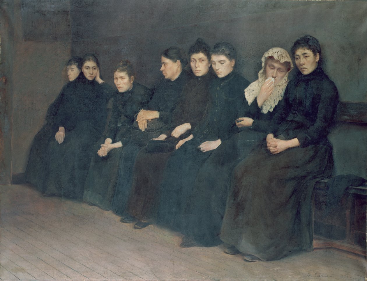 Väntar i kliniken, 1888 av Charles Perrandeau