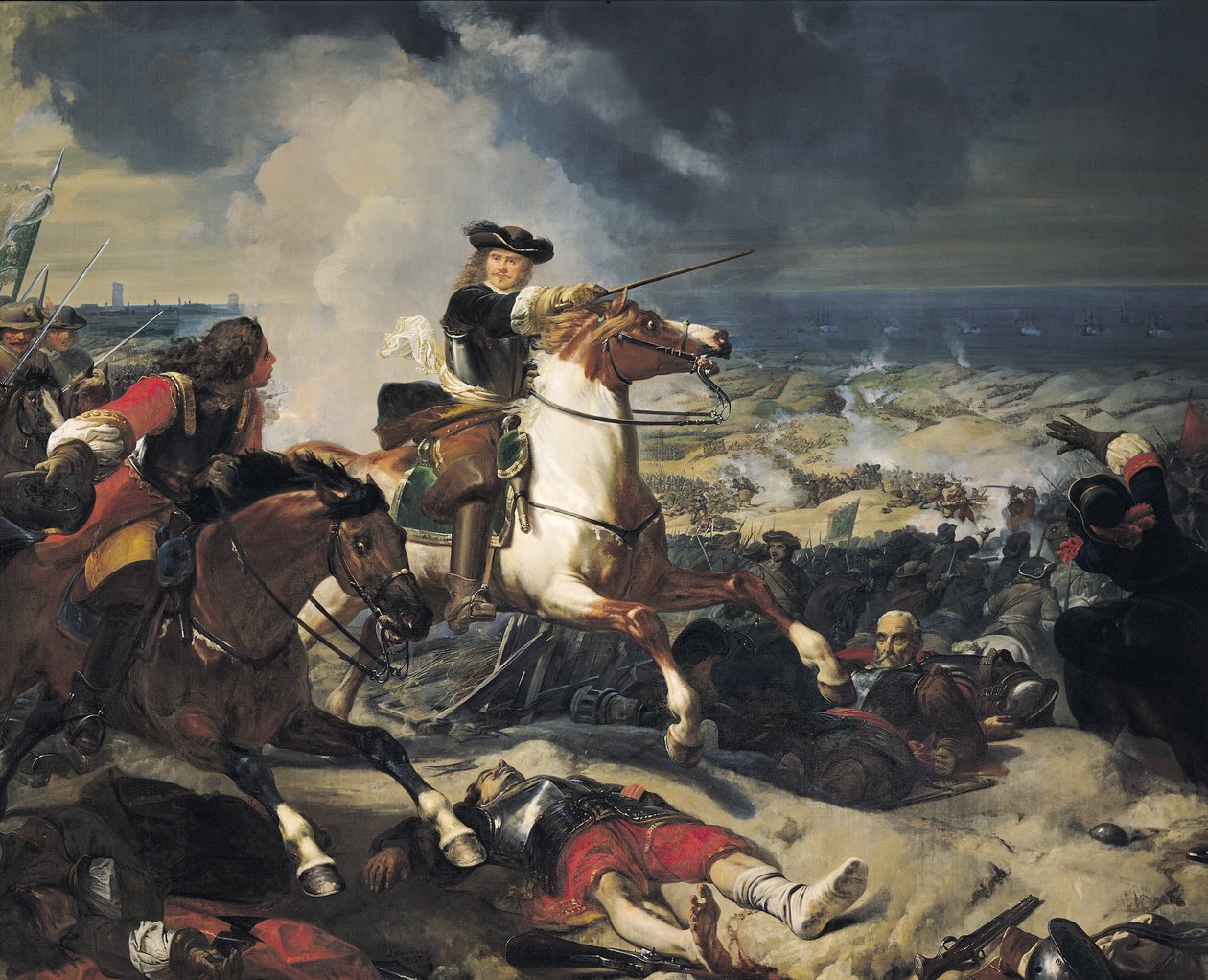 Taua o le Dunes, 14 Iuni 1658, 1837 swed av Charles Philippe Lariviere
