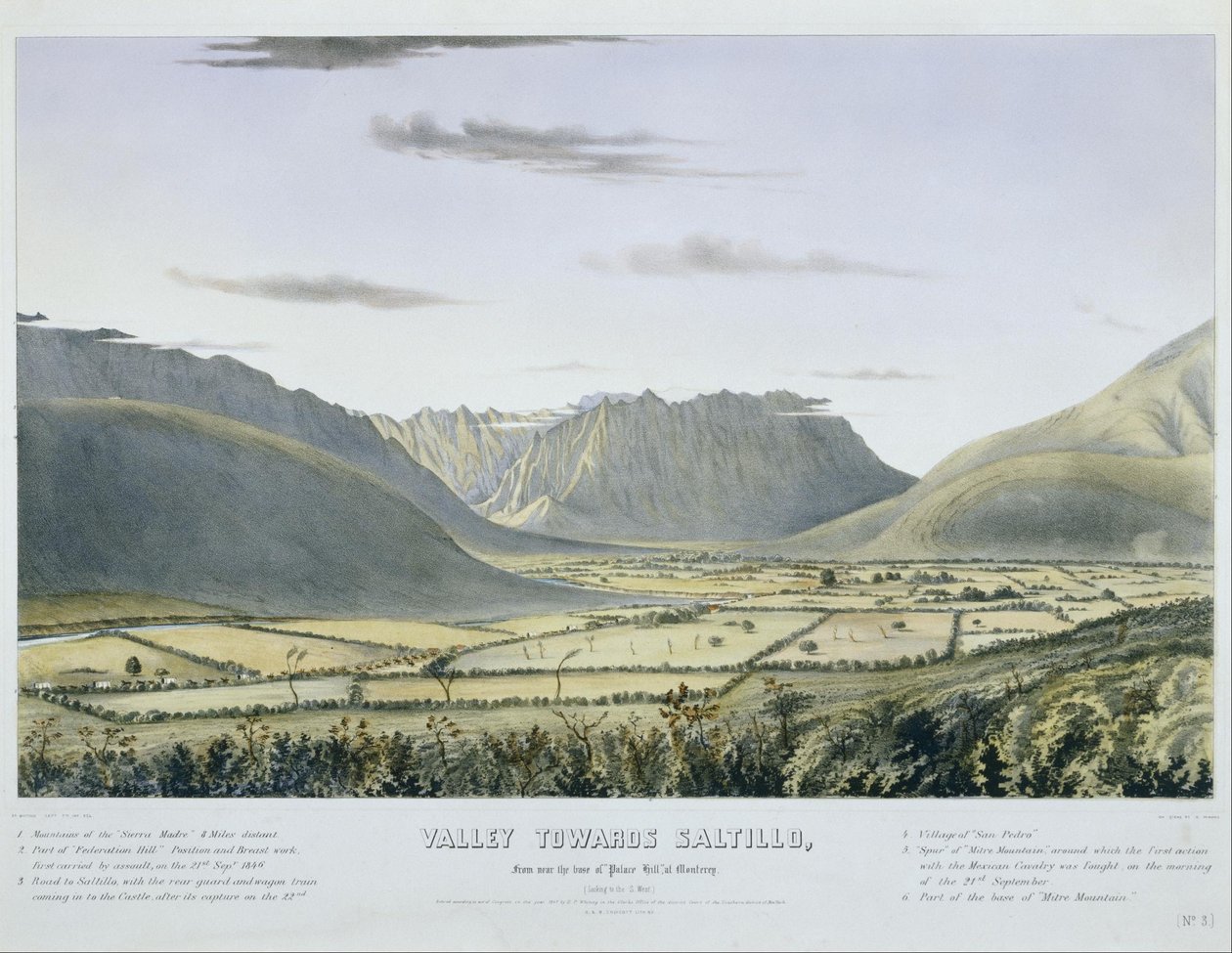 Valley mot Saltillo, från nära basen av Palace Hill, vid Monterey. (Ser mot S. väst.) ... av Charles Parsons