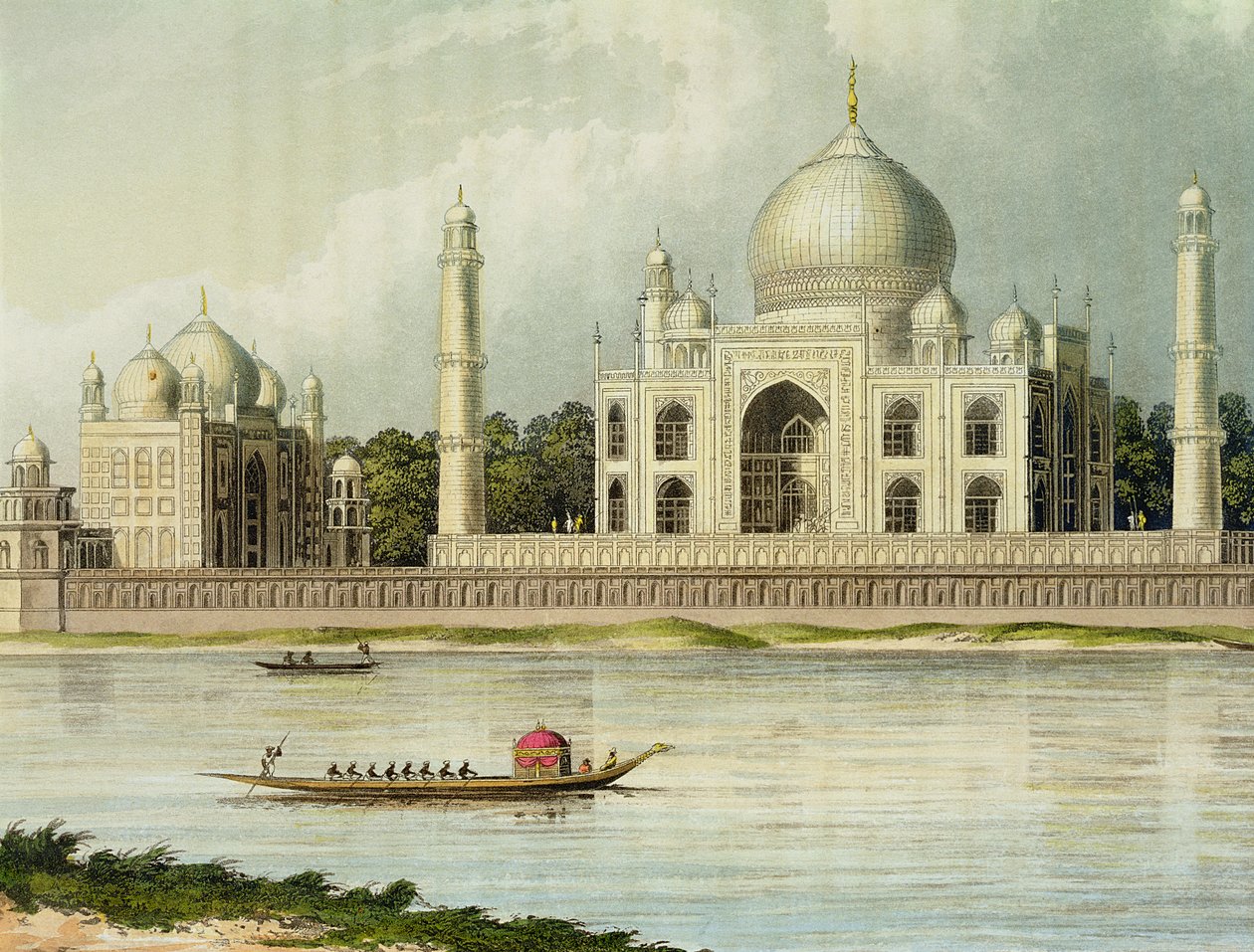 Taj Mahal, kejsaren Shah Jehans och hans drottnings grav, skylt 25 från 