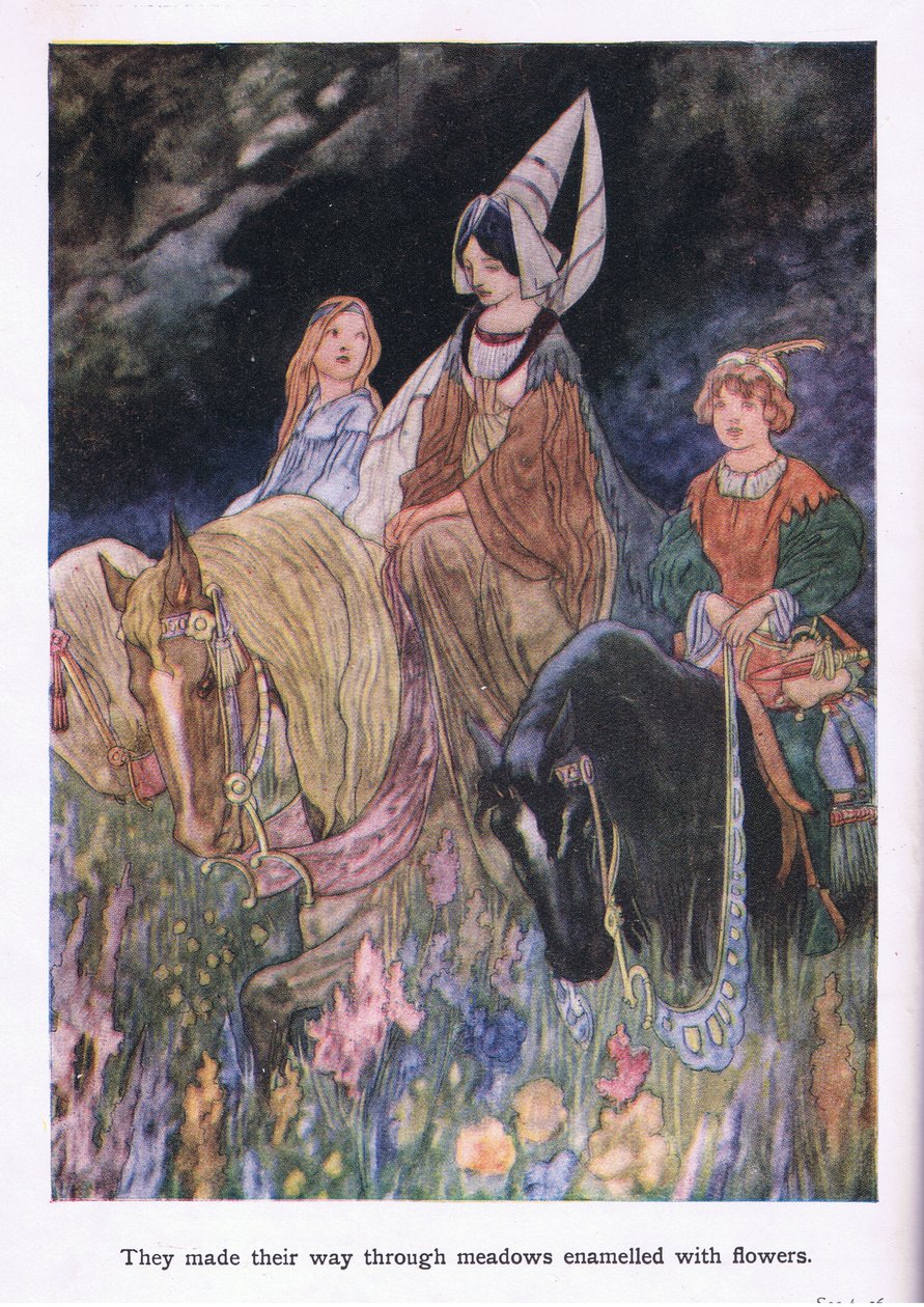 De tog sig fram genom ängar emaljerade med blommor av Charles Robinson