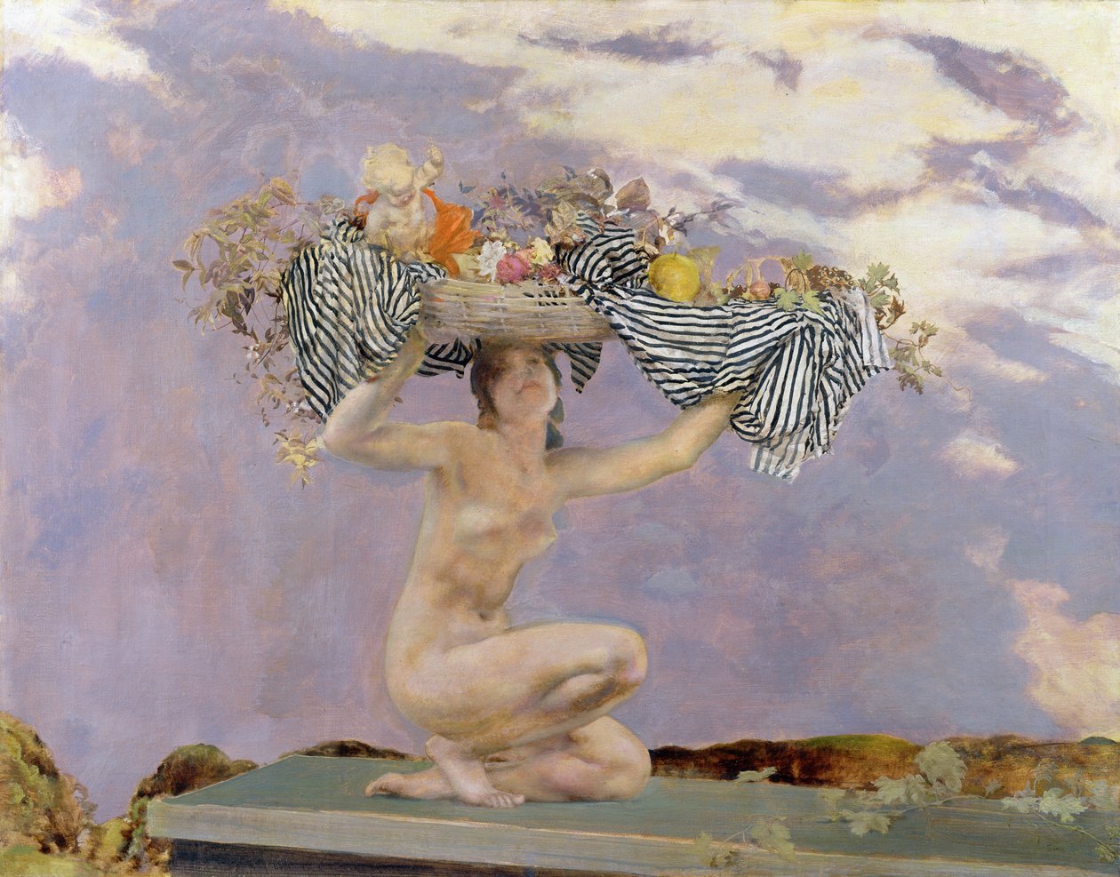 Iris, ca 1915 (tempera och olja på duk) av Charles Sims