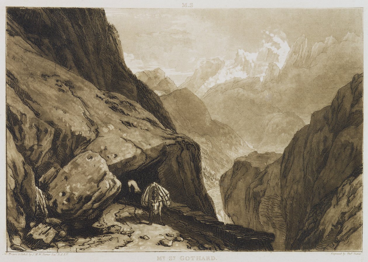 St. Gothard av Charles Yardley Turner