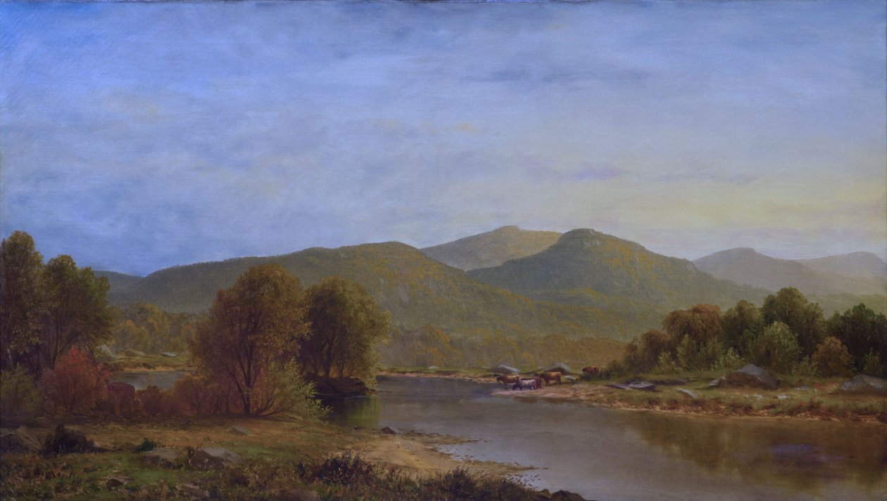 View on the Pemigewasset River, New Hampshire av Charles Wilson Knapp
