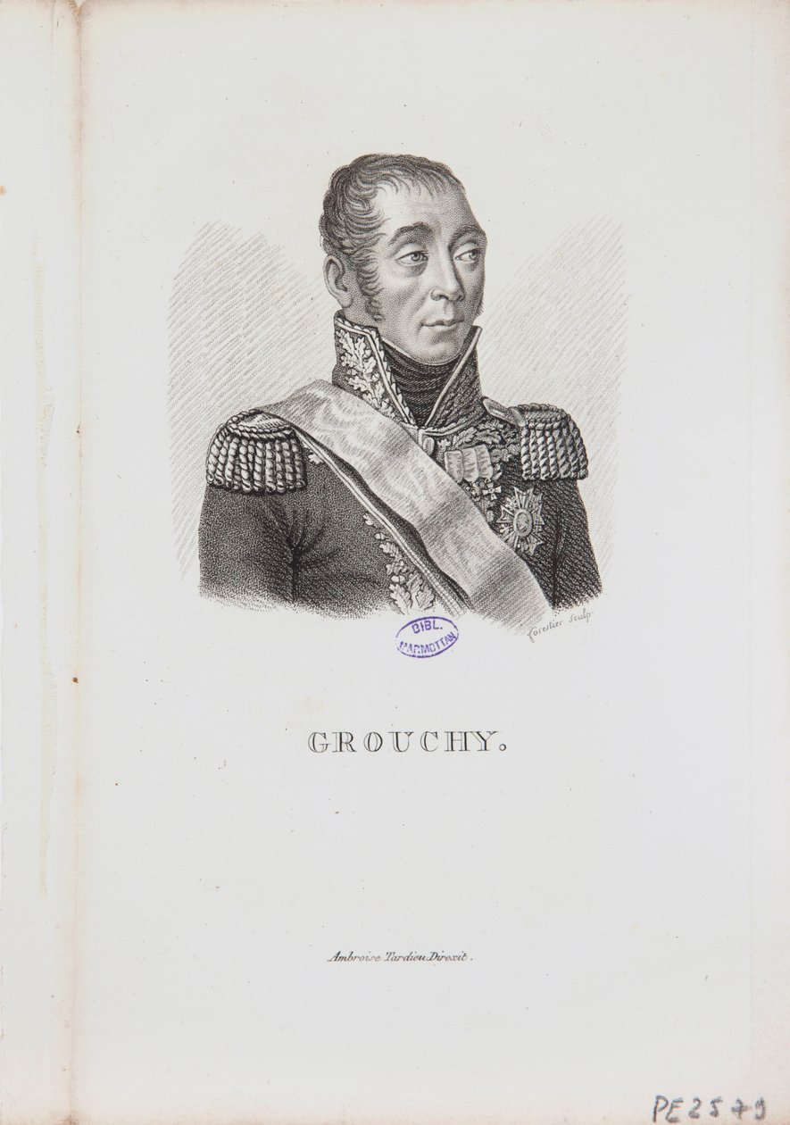 Porträtt av marskalk Emmanuel de Grouchy, 1814 av Charles Aimé Forestier
