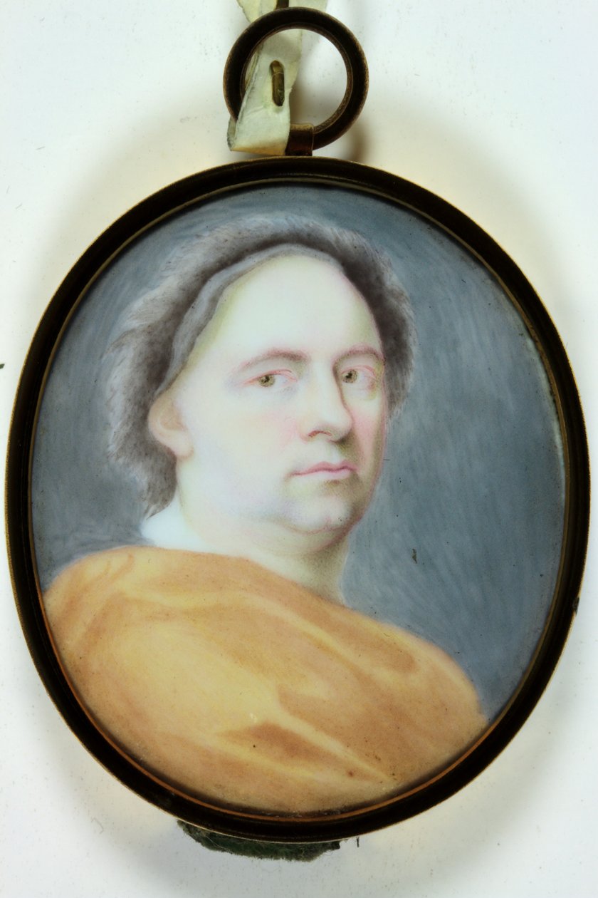 Humphrey Wanley (emalj) av Charles (attr.to) Boit