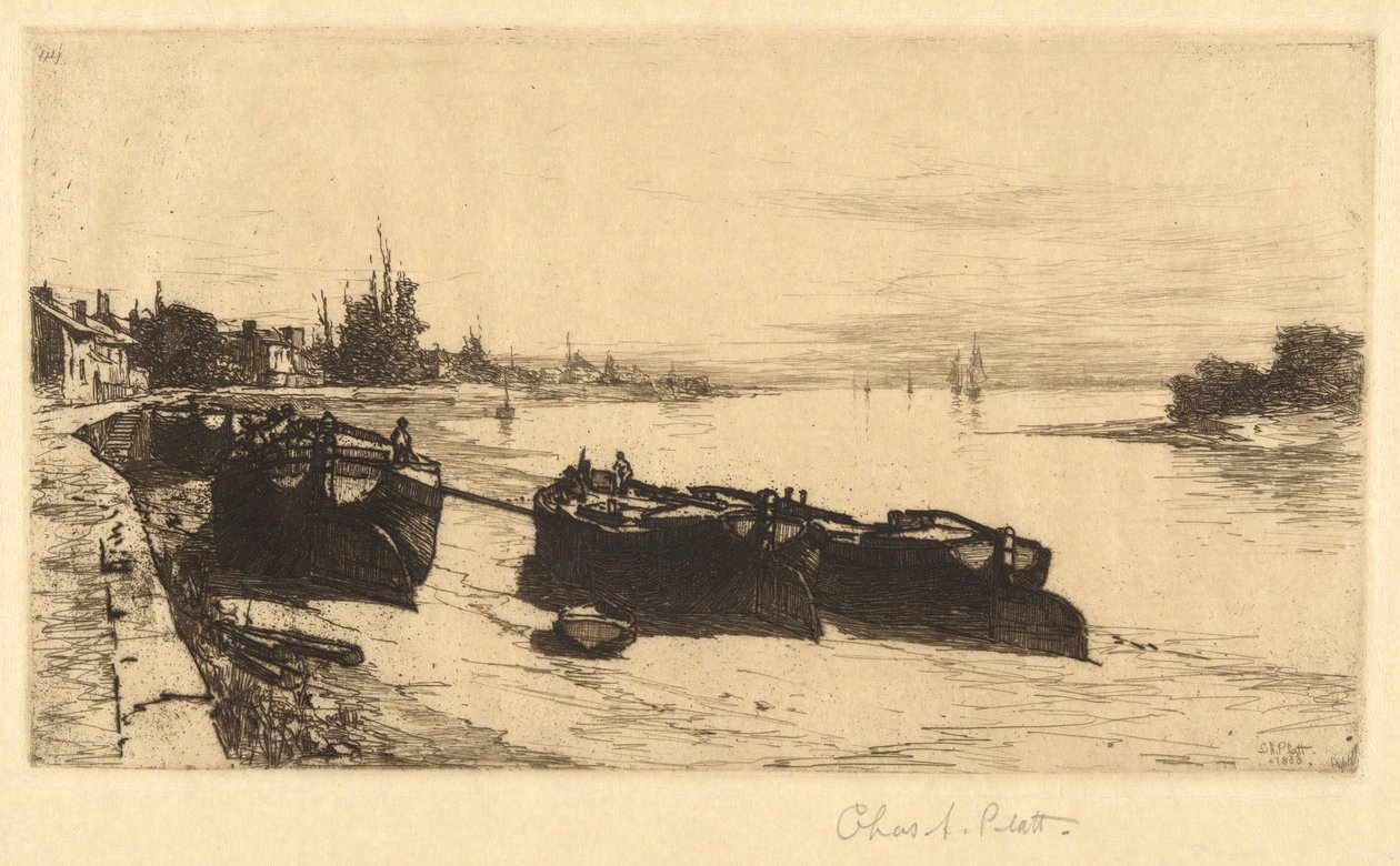 Mud Boats på Themsen av Charles A. Platt