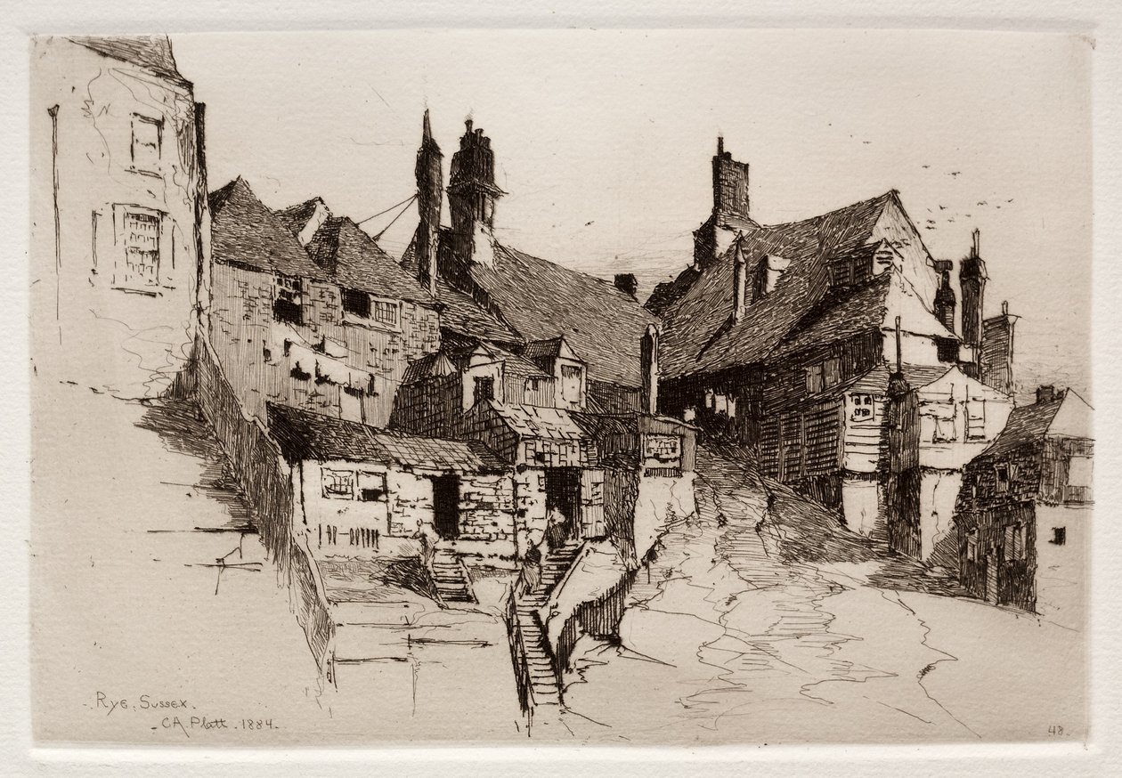 Rye, Sussex, England, 1884. av Charles Adams Platt