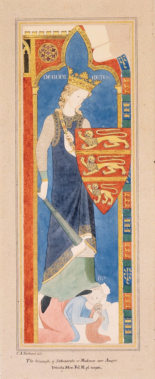 The Virtues Largesce och Debonerete (Debonerete) av Charles Alfred Stothard