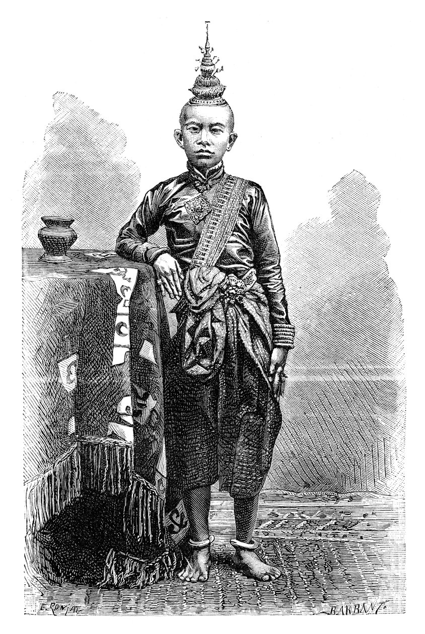 Cambojan, äldste son till Narodom, 1895. av Charles Barbant