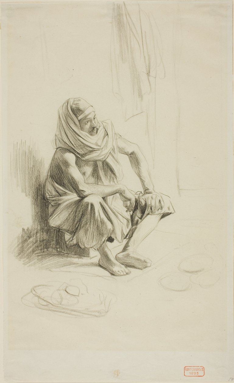 Sittande arab av Charles Bargue