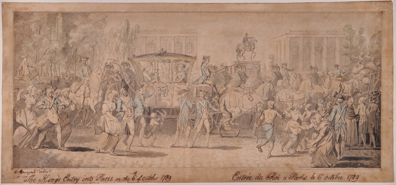 Kungens intåg i Paris av Charles Benazech