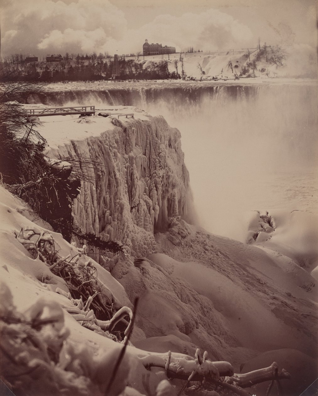 Frozen Falls, ca. 1880. av Charles Bierstadt