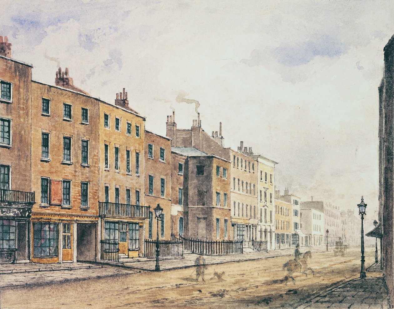 Utsikt över Marylebone High Street, 1848 av Charles Bigot