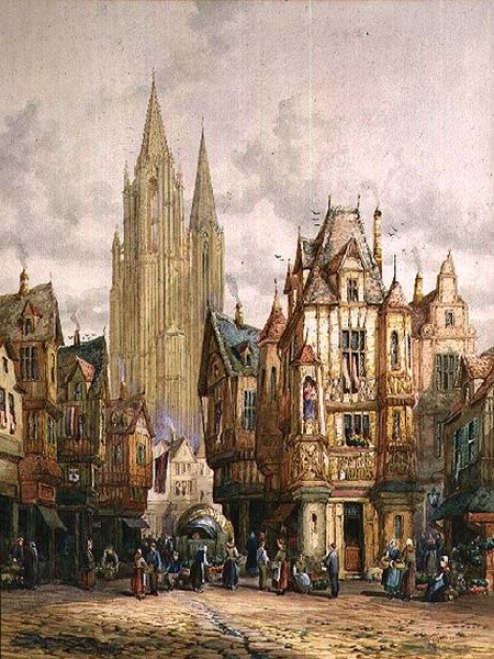 Street Scene av Charles Cattermole