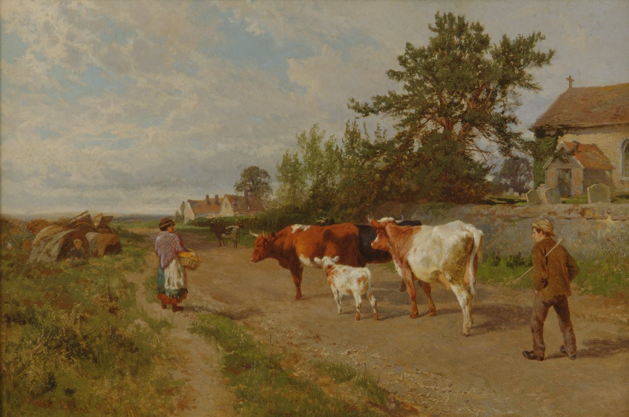 Går till marknaden, 1895 av Charles Collins