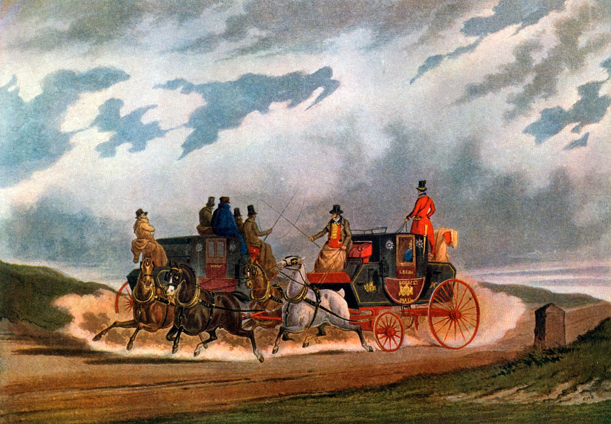 Halvvägs Leeds tränare, 1837 1927. av Charles Cooper Henderson