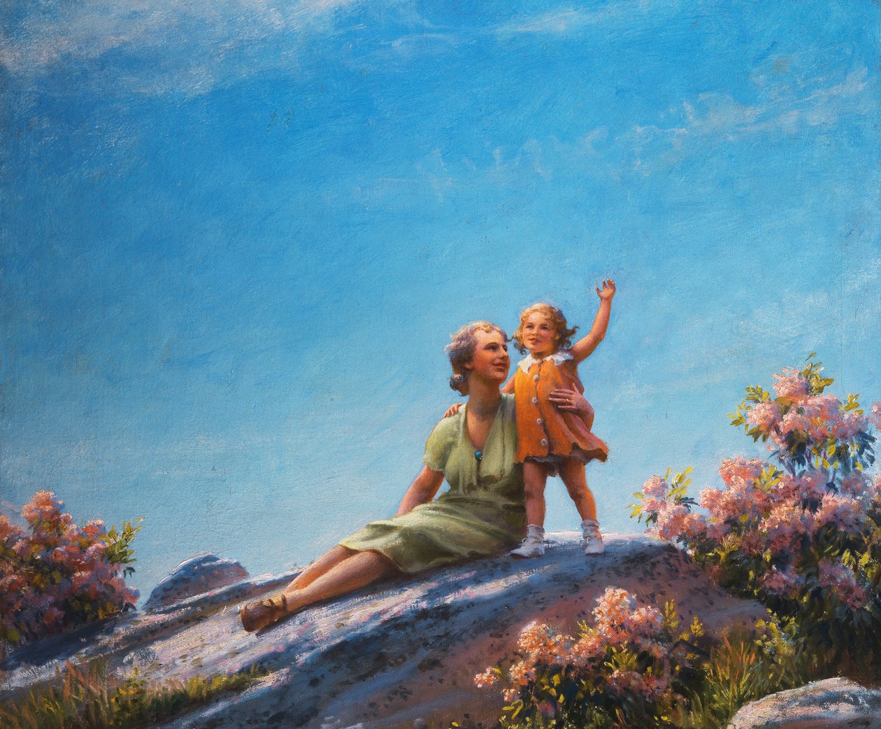 Ett lyckligt ögonblick av Charles Courtney Curran