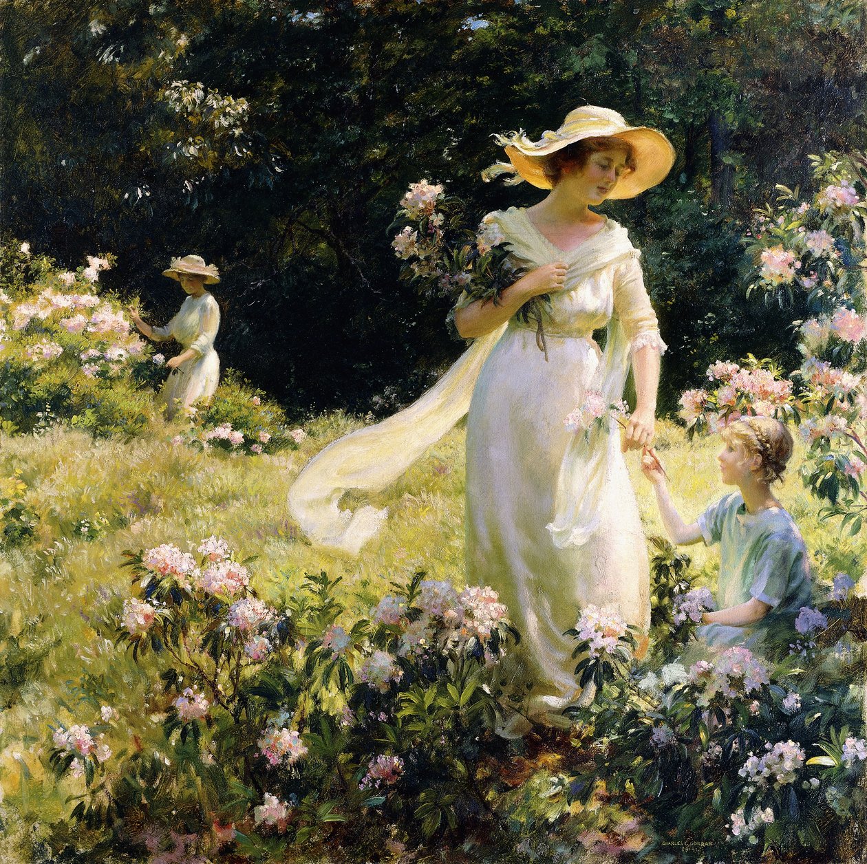 Bland Laurel Blossoms av Charles Courtney Curran