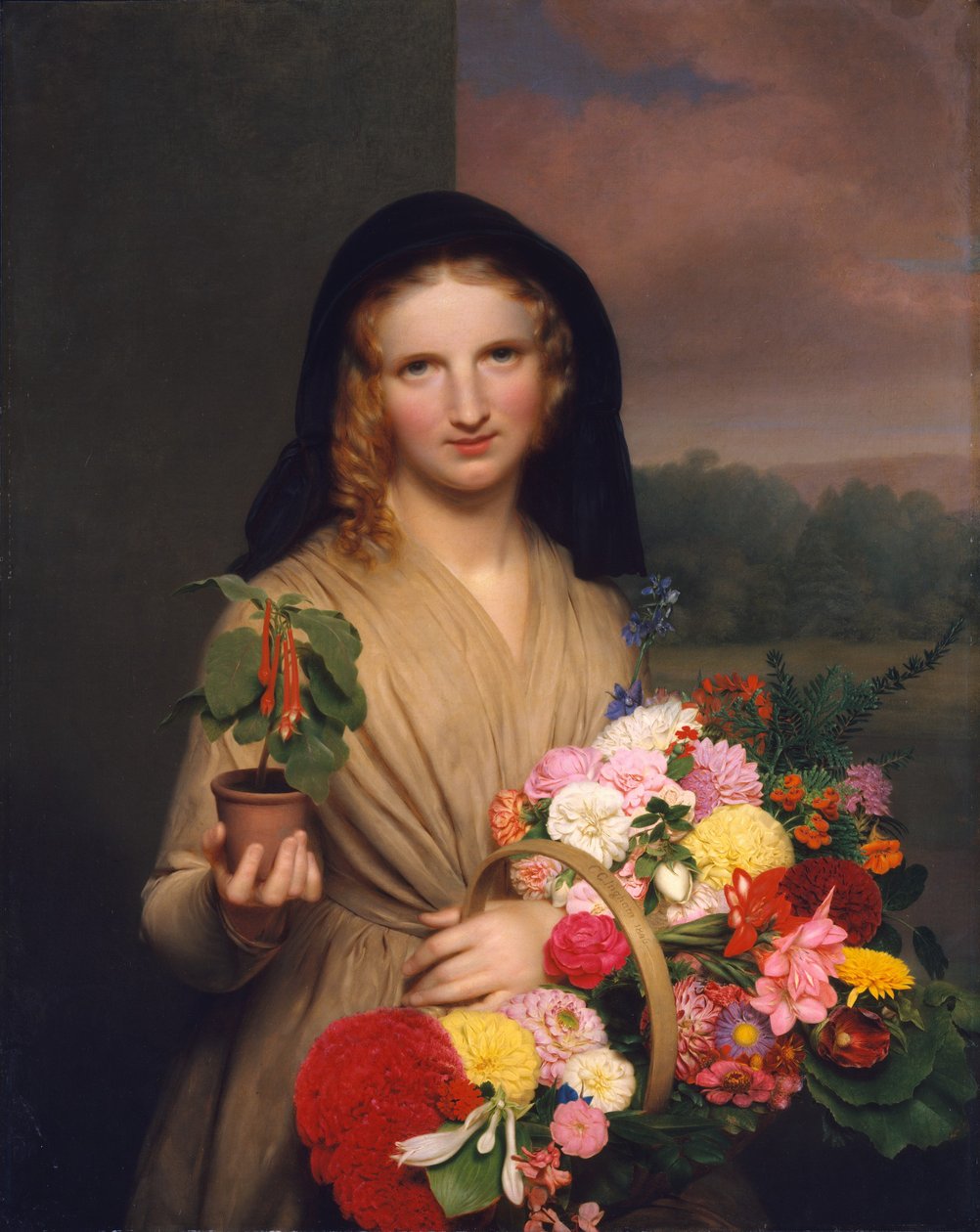 Blomstertjejen, 1846. av Charles Cromwell Ingham