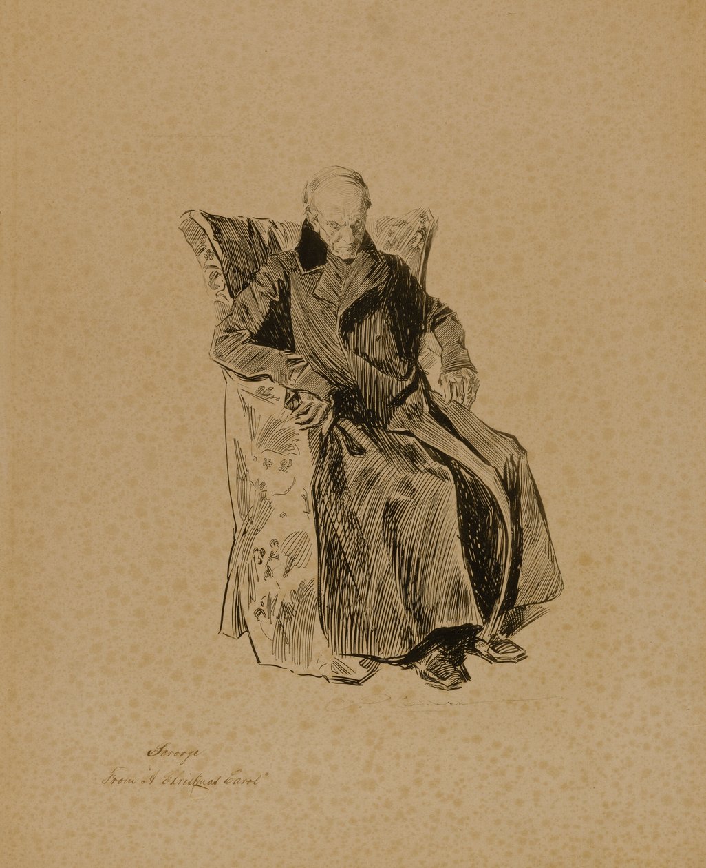 Scrooge, från "En julsaga" av Charles Dana Gibson