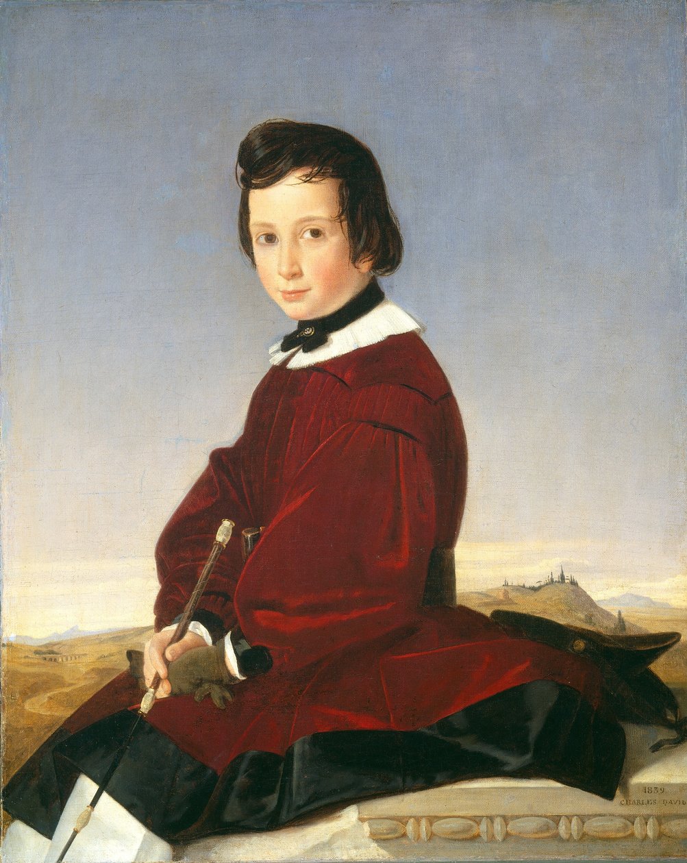 Porträtt av en ung ryttare av Charles David